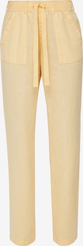 QS Loose fit Pants in Yellow: front