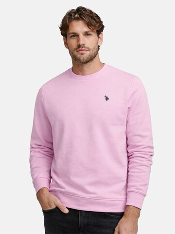 U.S. POLO ASSN. Sweatshirt in Roze: voorkant