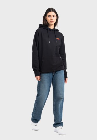 Oldskull Sweatshirt 'Retro Pixel Lady Logo Graphic' in Black