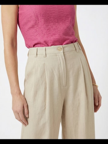 Guido Maria Kretschmer Women Široke hlačnice Hlače z naborki 'Emmy' | bela barva