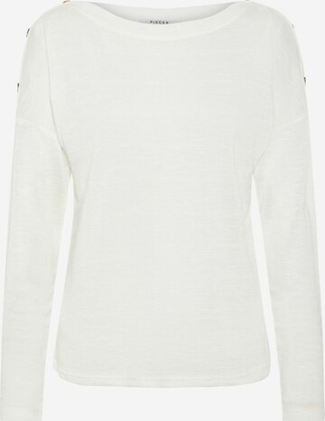 Pull-over PIECES en blanc : devant