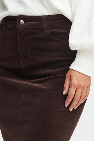 PULZ Jeans Skirt 'Mila' in Brown