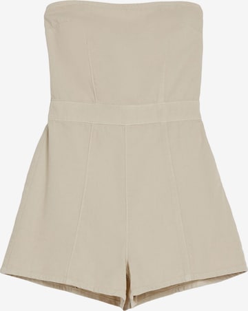 Tuta jumpsuit di Bershka in beige: frontale