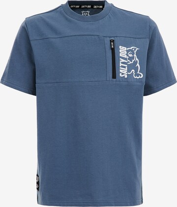 T-Shirt WE Fashion en bleu : devant