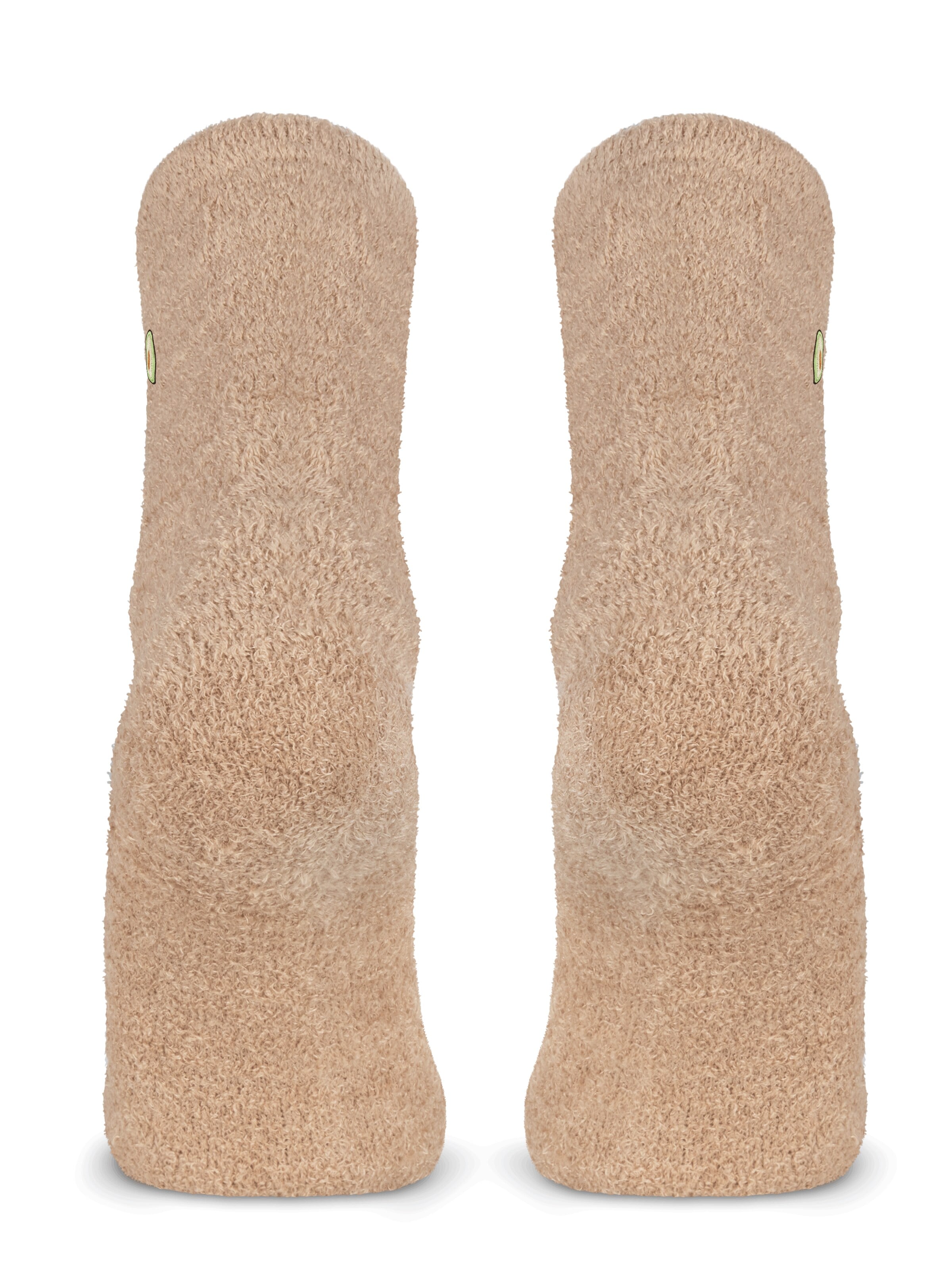 Calzino 'Kuschelsocken mit Icon Stickerei Herz Avocado Banane' di Circle Five in beige