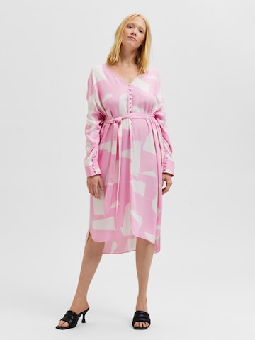 SELECTED FEMME Shirt Dress 'Randi' in Pink