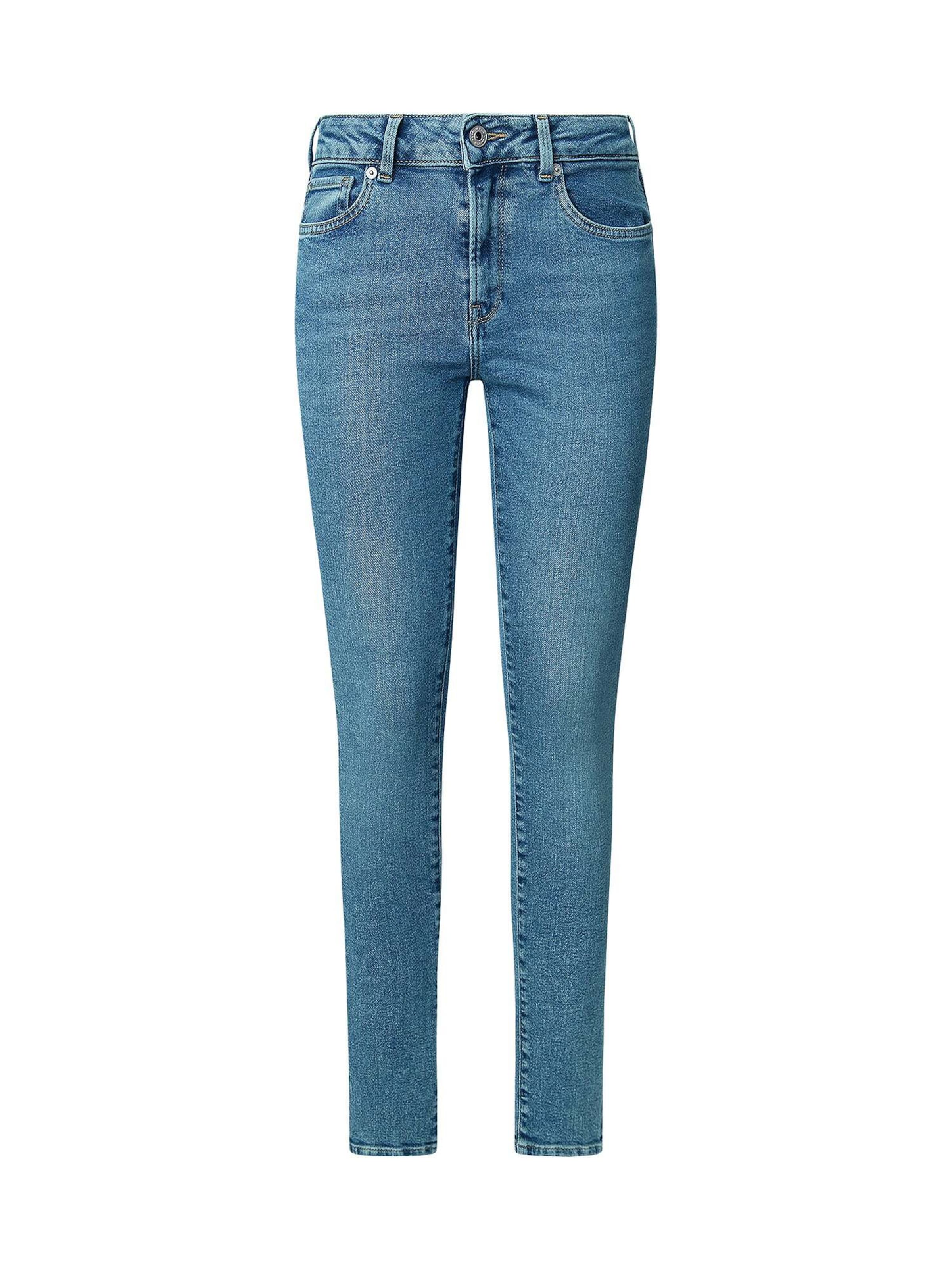 Coupe slim Jeggings Pepe Jeans en bleu : devant