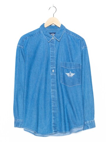 Dockers Button Up Shirt in XL in Blue: front