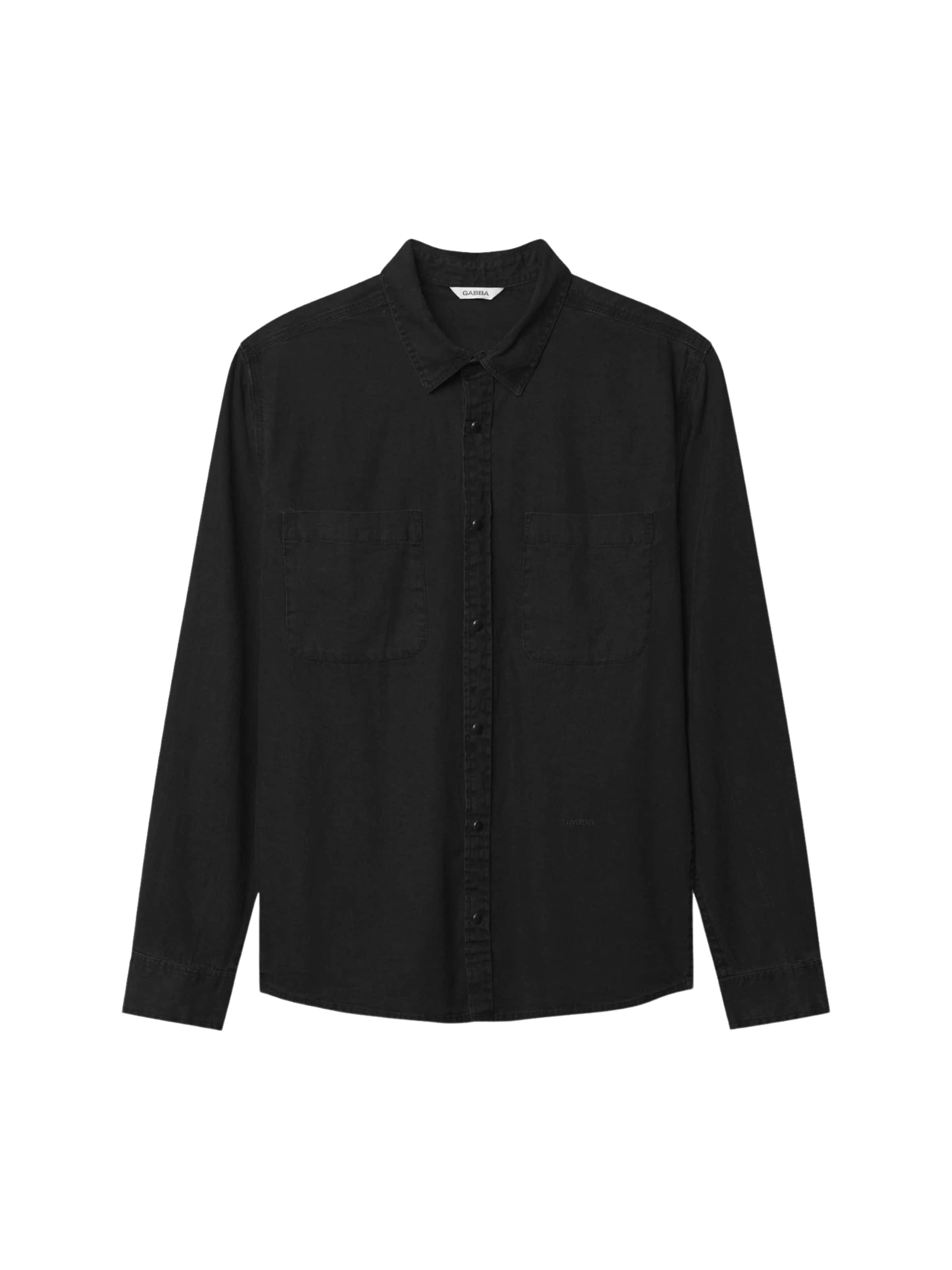 GABBA Regular Fit Paita 'Sven' värissä musta: etupuoli