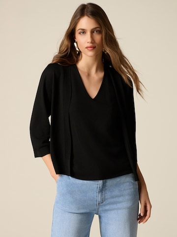 oltre Sweatvest in Zwart: voorkant