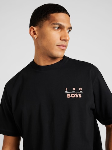 BOSS Koszulka 'Records' w kolorze czarny