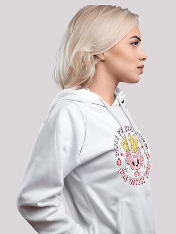 F4NT4STIC Sweatshirt 'Time Fries when I am with you Valentinstag' in Wit