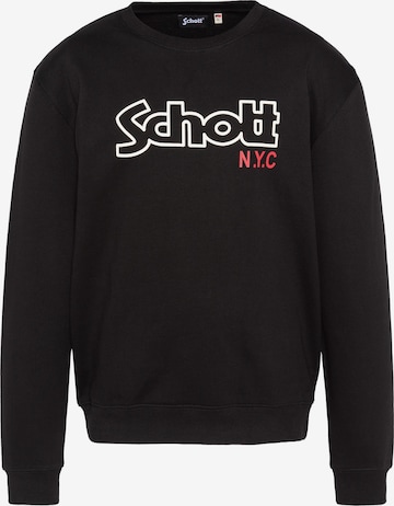 Sweat-shirt Schott NYC en noir : devant