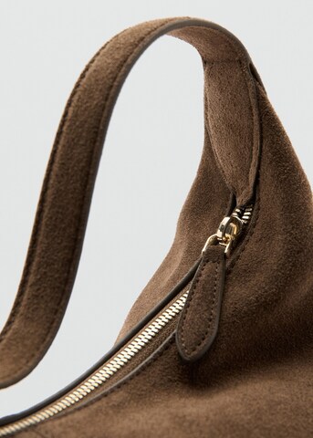 MANGO Shoulder Bag 'Curro' in Brown
