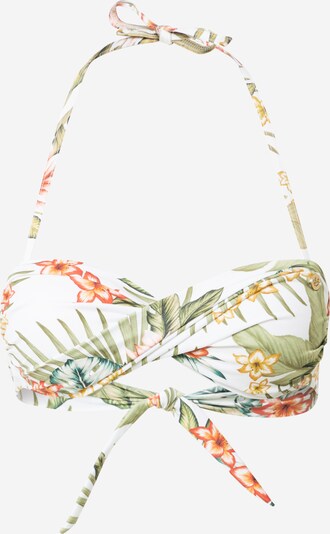 Top per bikini 'BORO LAHAINA' Banana Moon di colore verde chiaro / arancione / corallo / bianco, Visualizzazione prodotti
