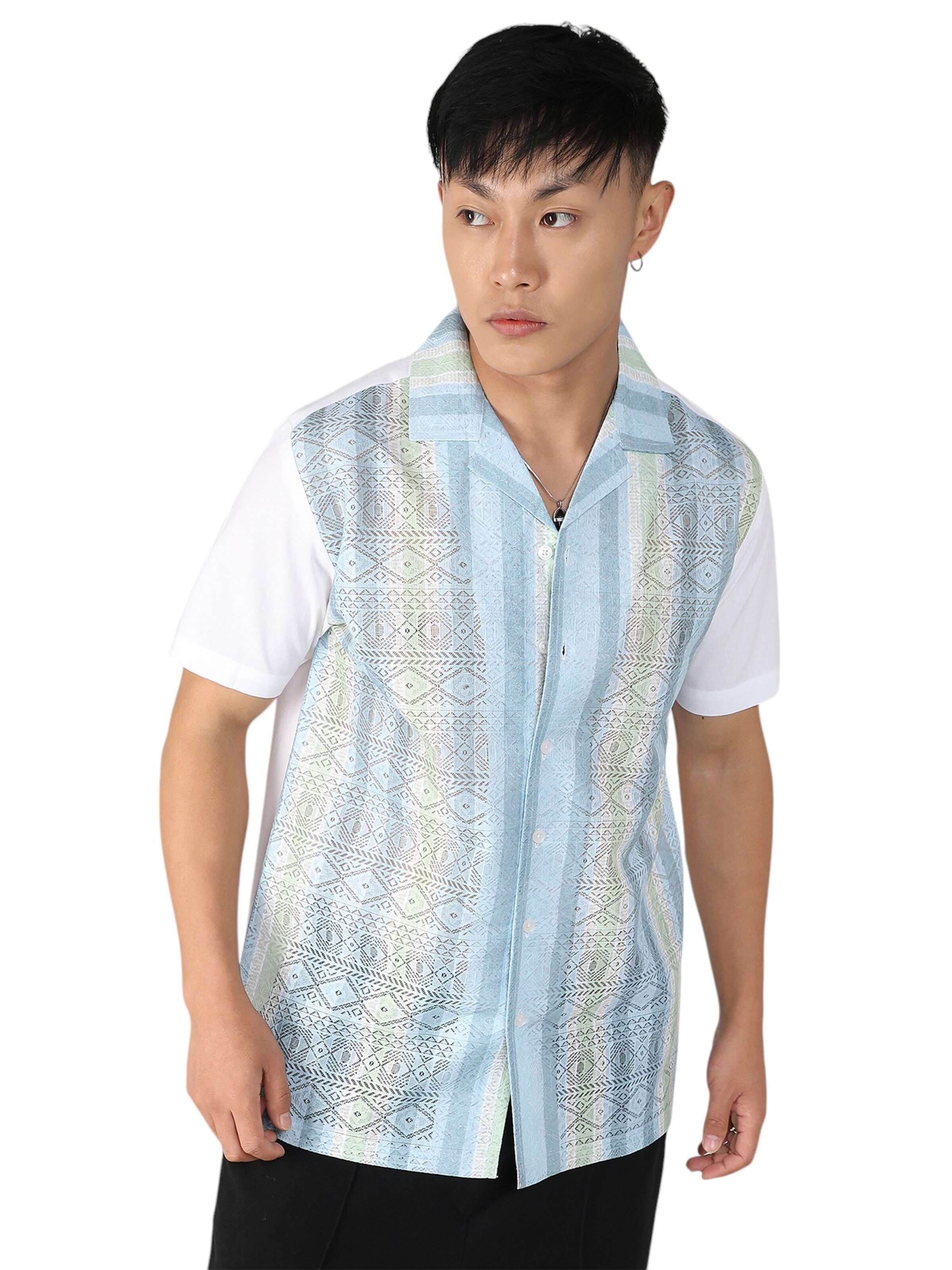 Comfort Fit Cămașă 'Tabatha' de la Campus Sutra pe albastru: față