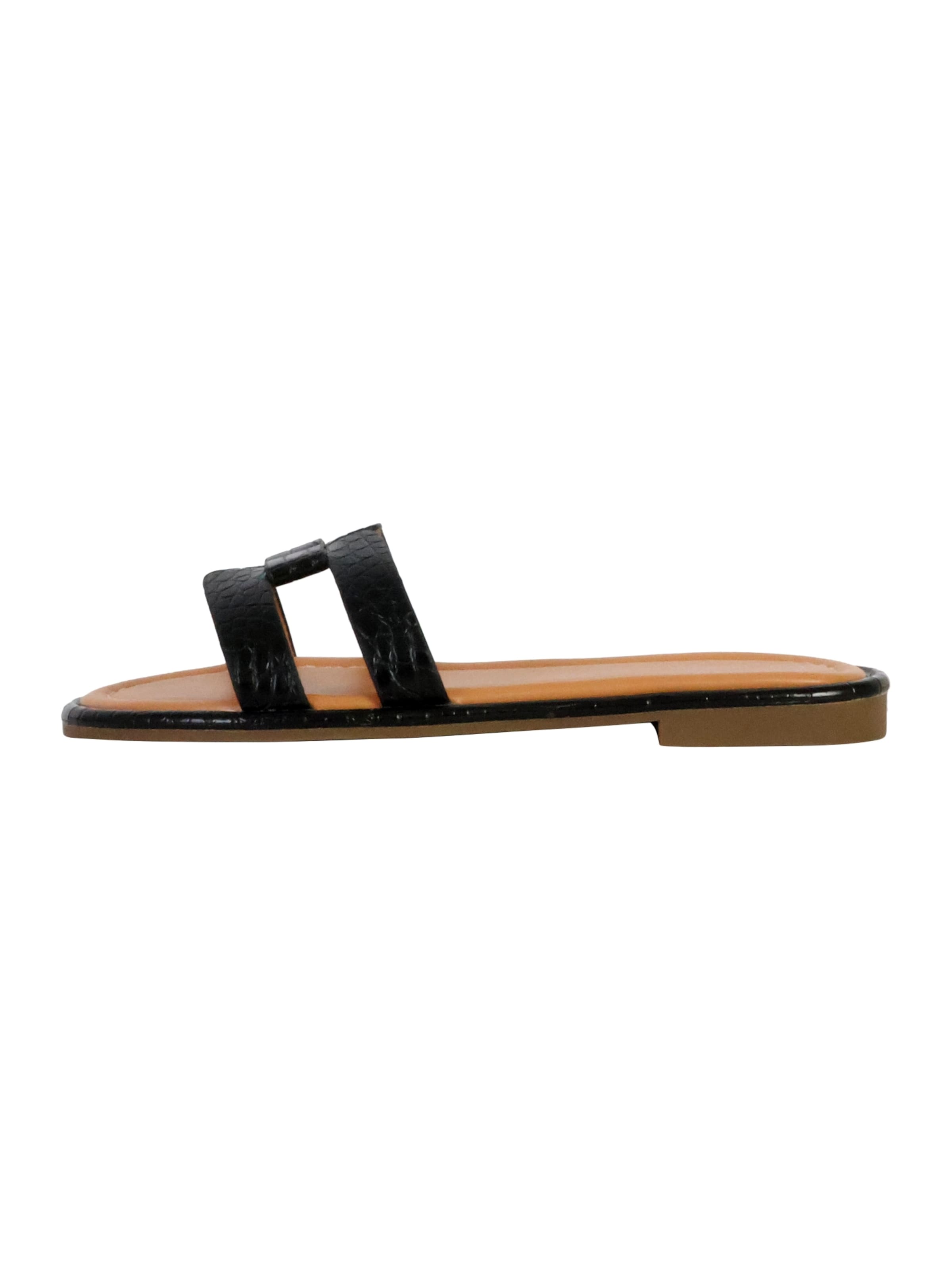The Divine Factory Pantolette in Schwarz: Vorderseite