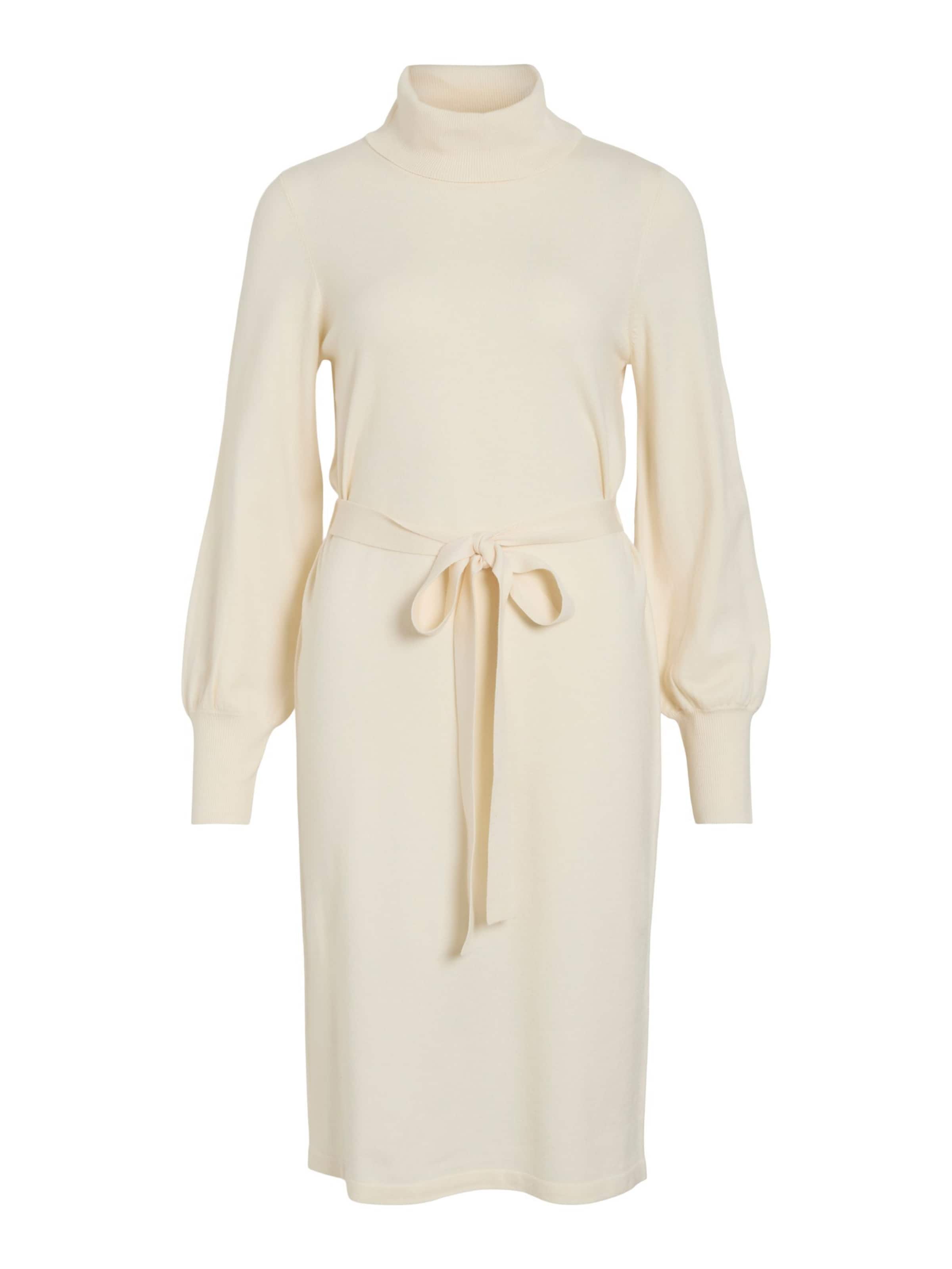 VILA Strikkjole 'VIAMANDA' i hvid: forside