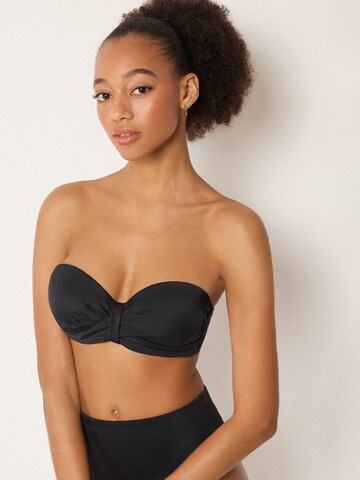 CALZEDONIA Bandeau Bikinitop 'Premium Sculpt' in Schwarz