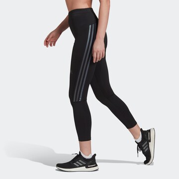 ADIDAS SPORTSWEAR Skinny Workout Pants 'Run Icons 3-Stripes' in Black