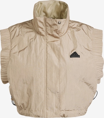 Gilet de sport ADIDAS SPORTSWEAR en beige : devant