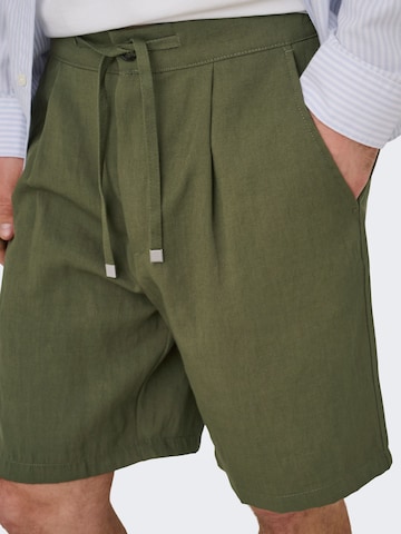 Only & Sons Regular Hose 'ONSWAKE' in Grün