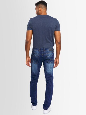 Coupe slim Jean 'Genova' Alessandro Salvarini en bleu