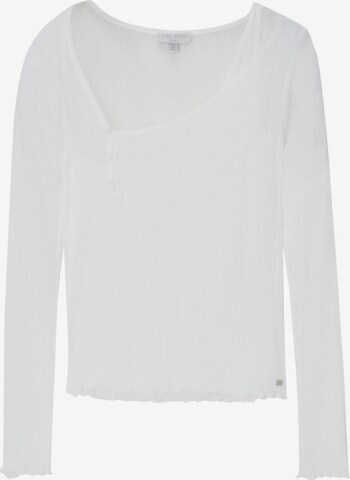 T-shirt Pull&Bear en blanc : devant