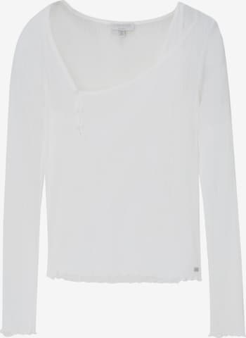 T-shirt Pull&Bear en blanc : devant