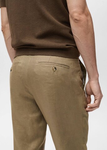 MANGO MAN Slimfit Hose 'Oyster' in Grün