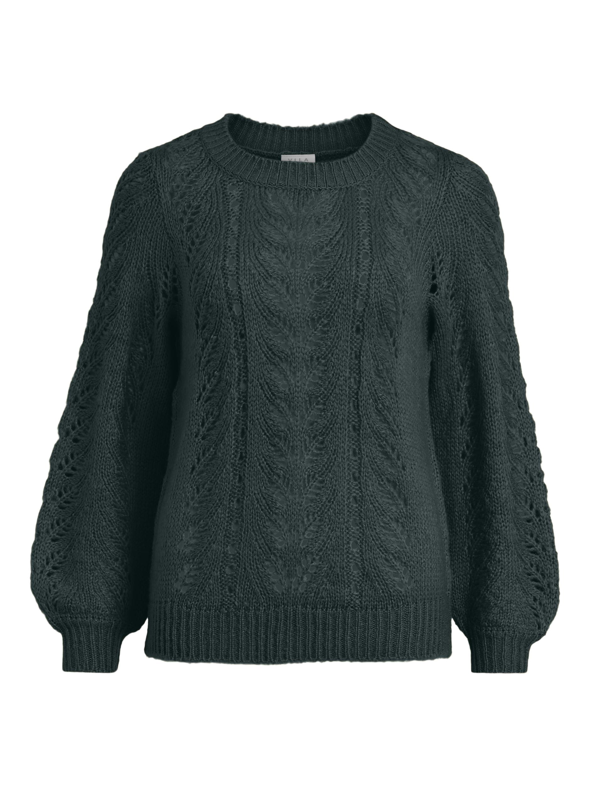 6VG0h Odzież VILA Sweter Cora w kolorze Ciemnozielonym 