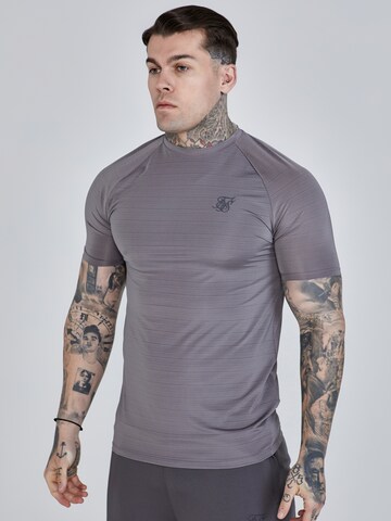 SikSilk Funktionsshirt in Grau: Vorderseite