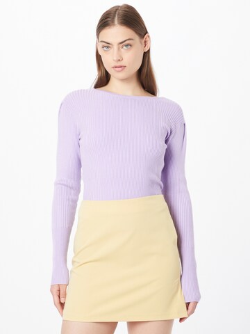 Pull-over Warehouse en violet : devant