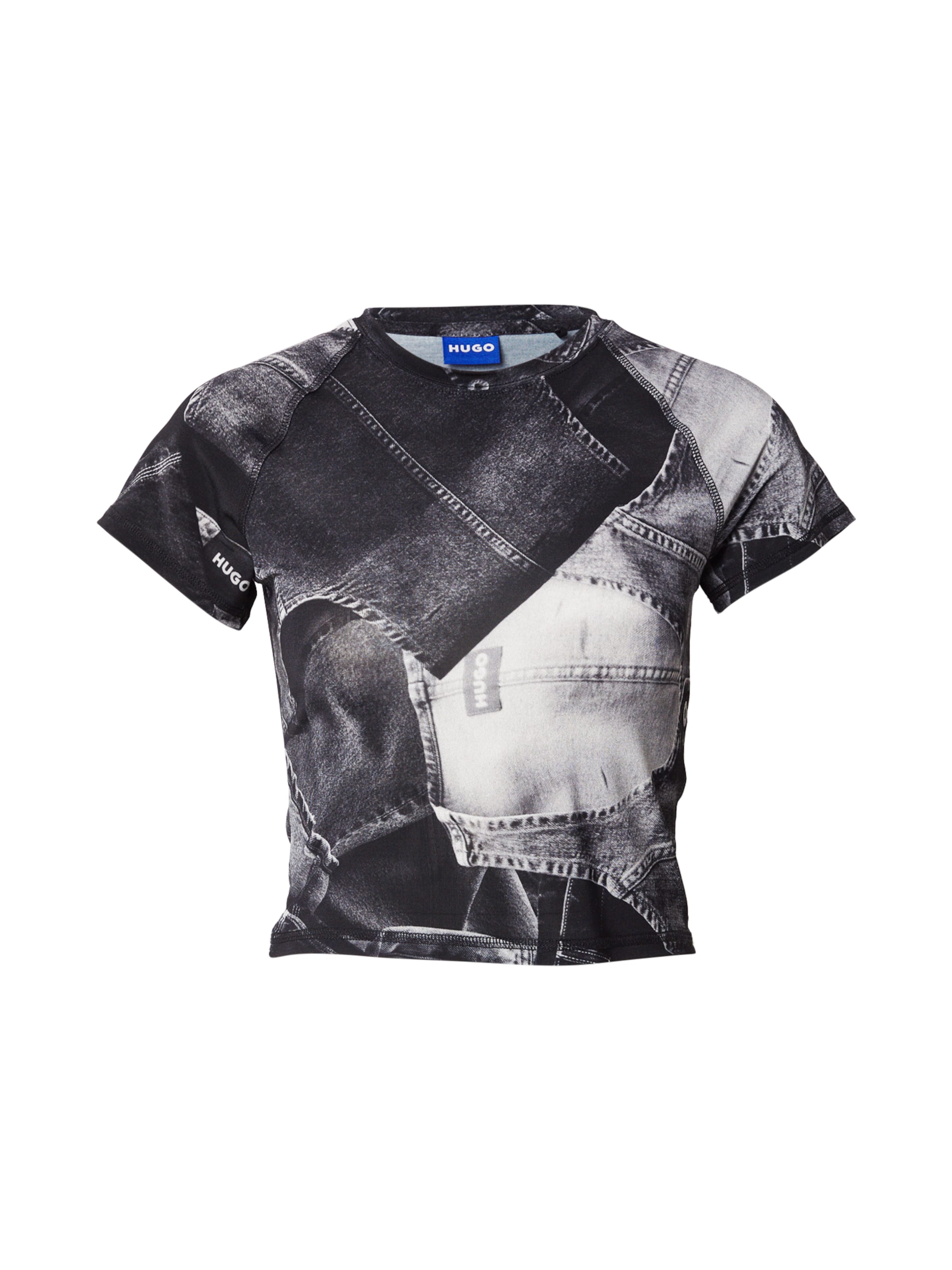 HUGO - Camiseta 'Dosara_B' en negro: frente