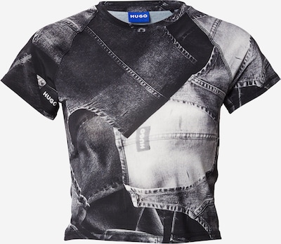 HUGO Majica 'Dosara_B' u siva / antracit siva / crna, Pregled proizvoda