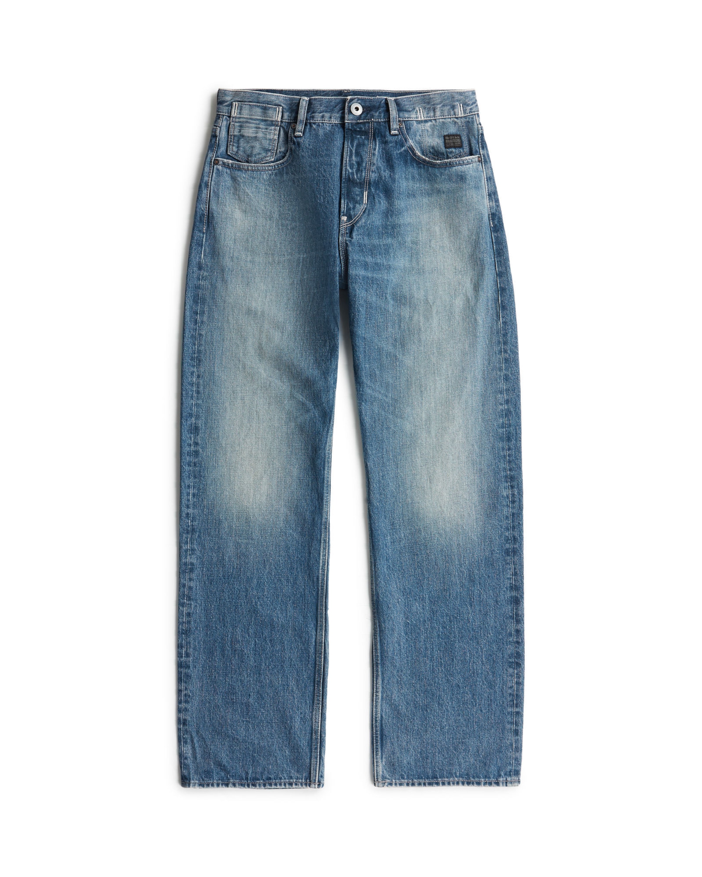 Regular Jean 'Deeggie Relaxed Straight Jeans' G-STAR en bleu : devant
