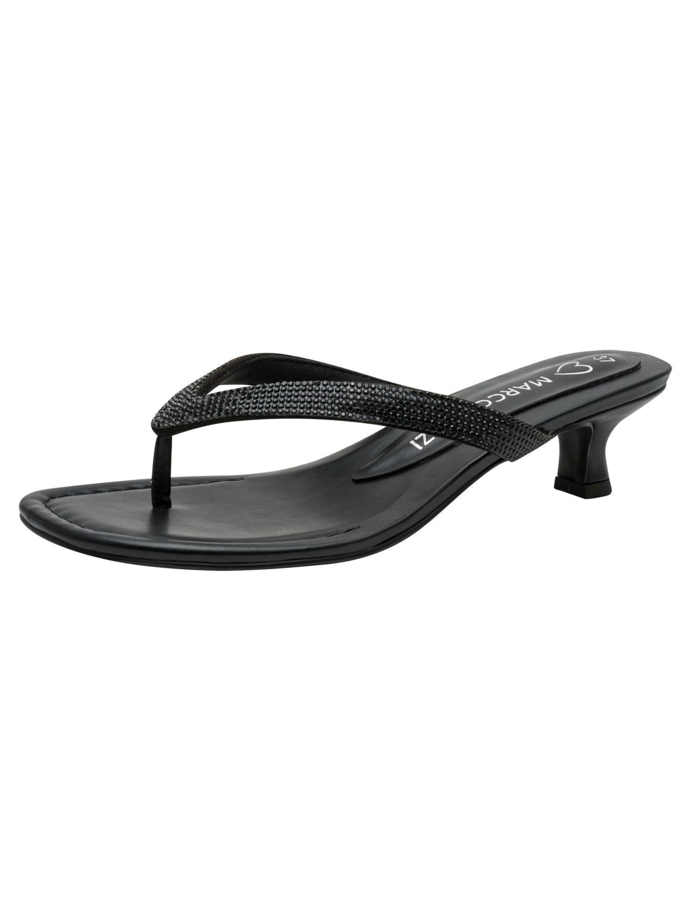 Tongs MARCO TOZZI en noir : devant