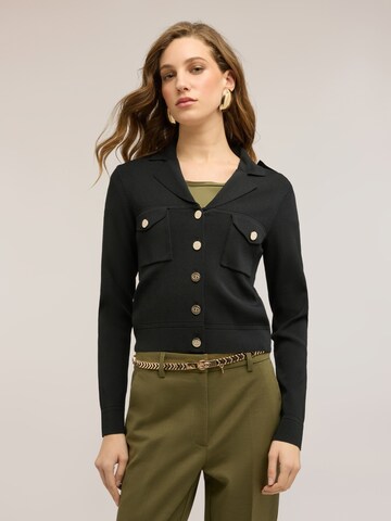 MOTIVI Knit cardigan in Black: front