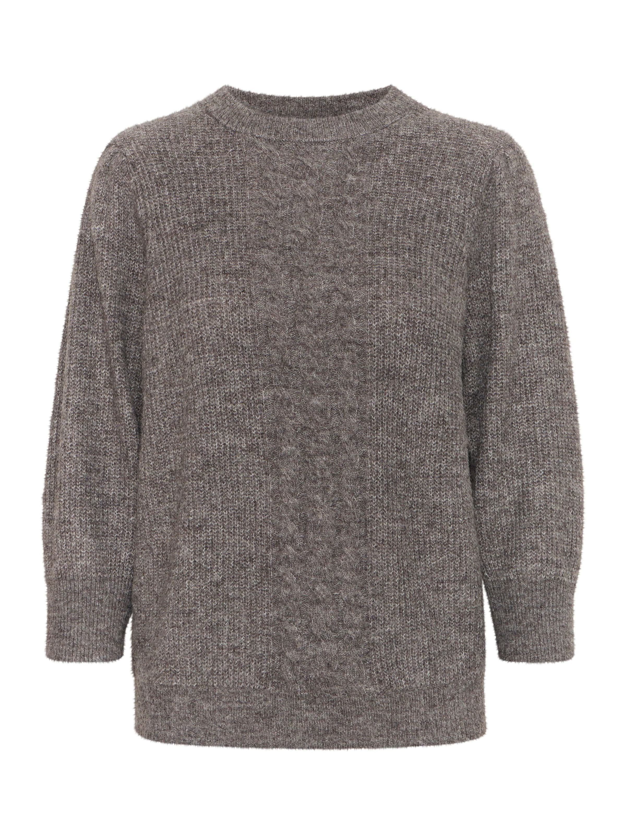 ICHI Sweater ' KAMARA MS3 ' in Grey: front