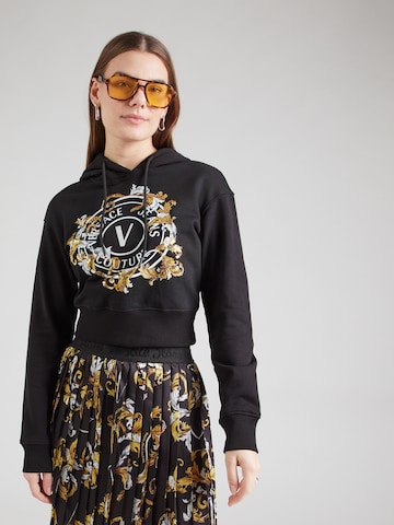 Versace Jeans Couture Sweatshirt in Black: front