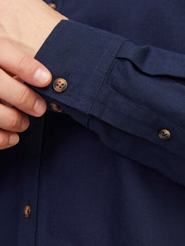 JACK & JONES Comfort fit Button Up Shirt 'JJESummer' in Blue