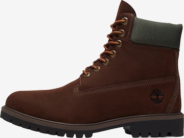 TIMBERLAND - Bota com atacadores 'HERITAGE 6 INCH' em castanho: frente