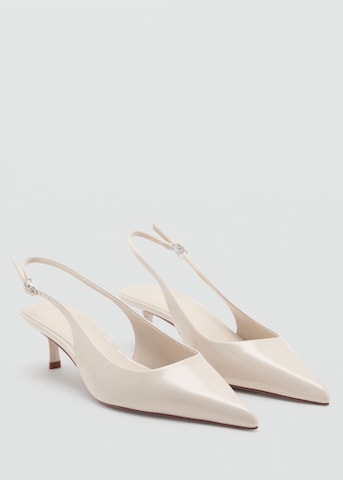 MANGO Slingpumps 'Circo' in Wit