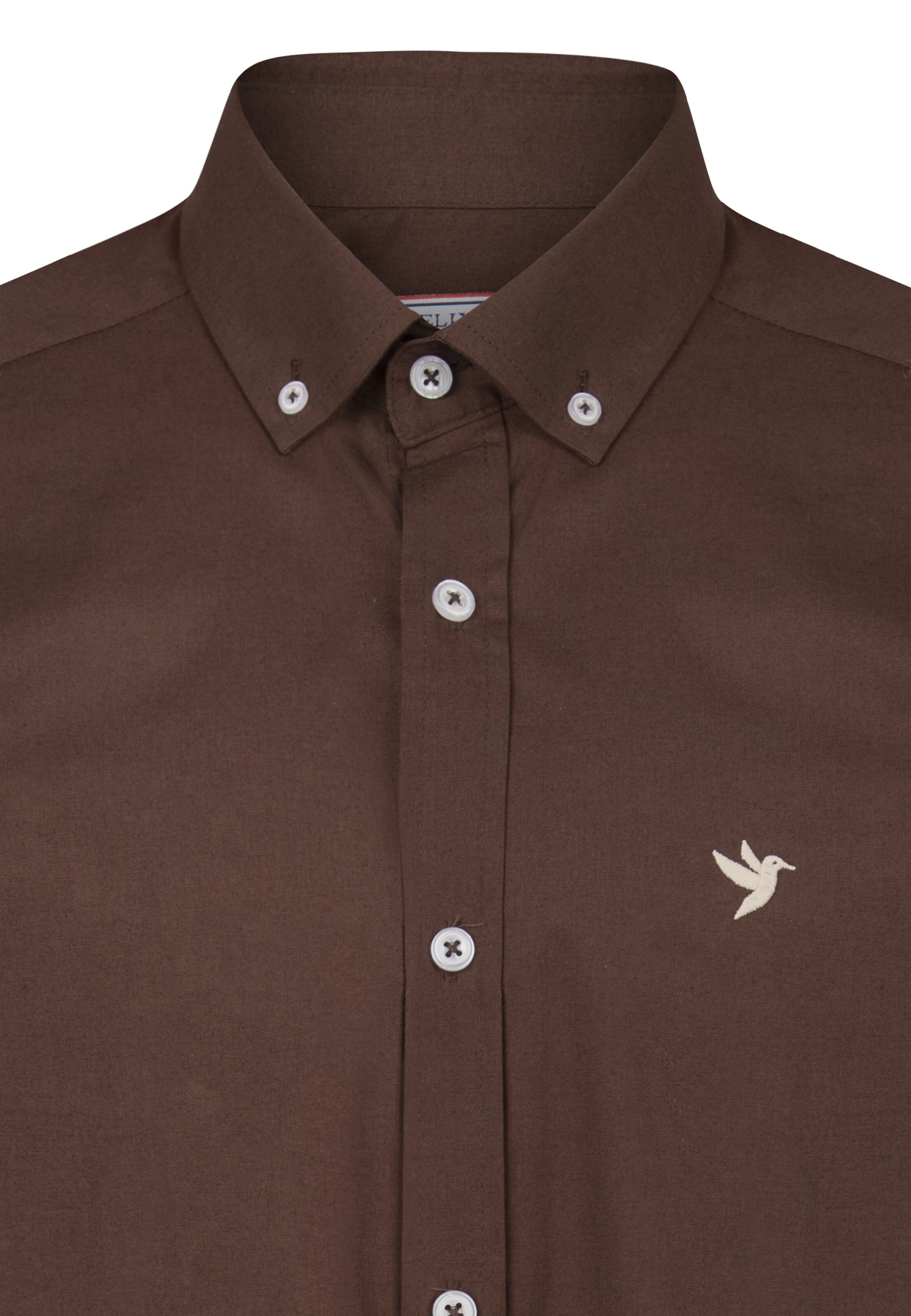 Felix Hardy Regular Fit Hemd in Braun