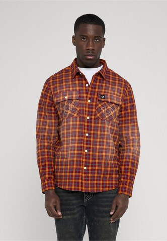 True Religion Regular fit Button Up Shirt in Brown: front