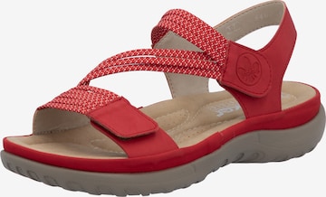 Sandales Rieker en rouge : devant