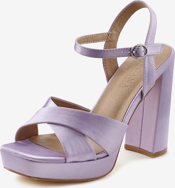 Sandales à lanières LASCANA en violet : devant