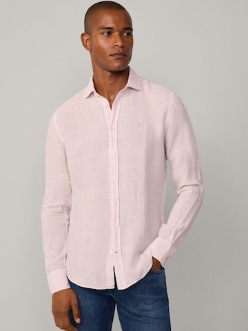 Hackett London Regular Fit Hemd 'Ess' in Pink: Vorderseite