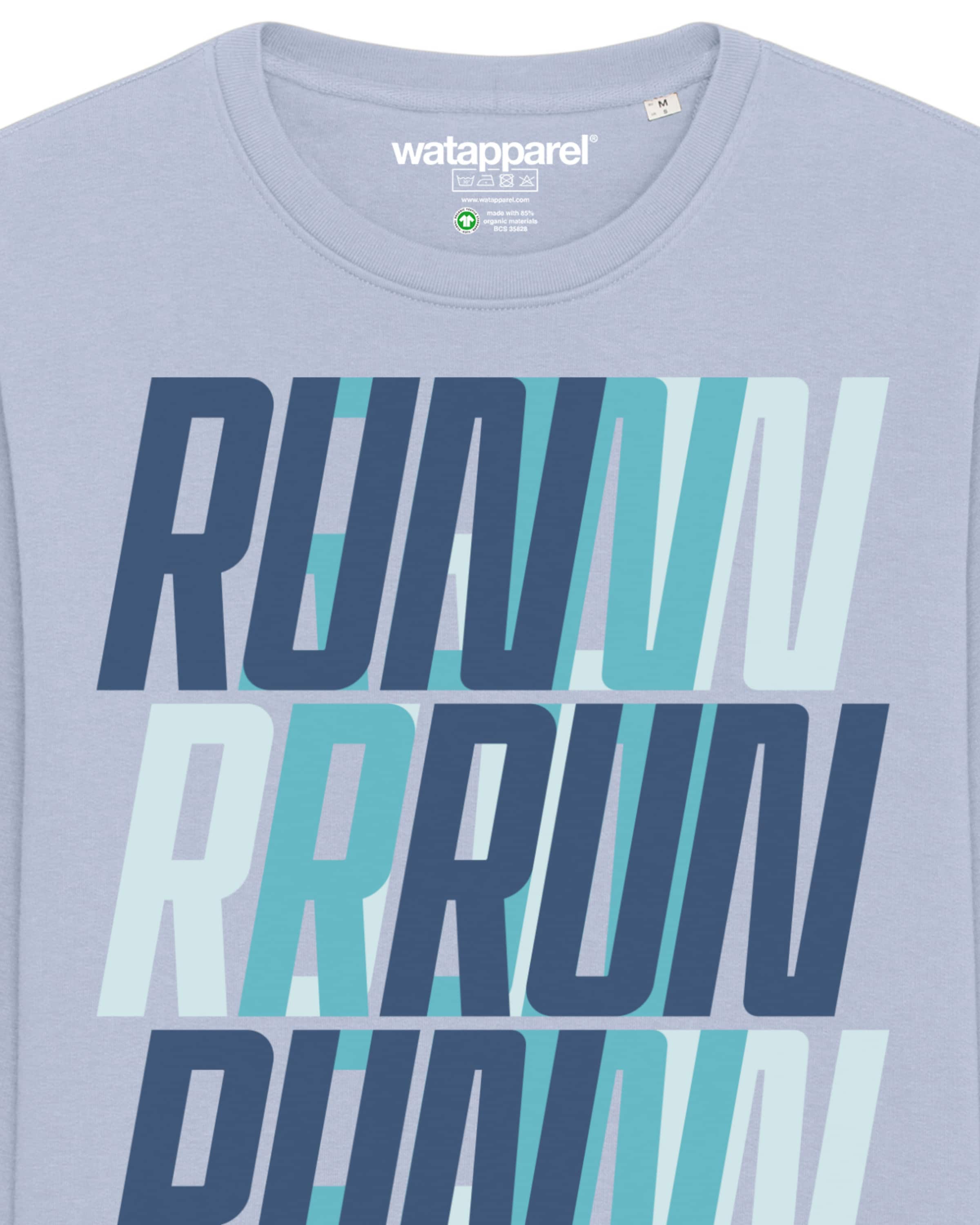 Felpa ' Run, Run, Run' di Watapparel in blu