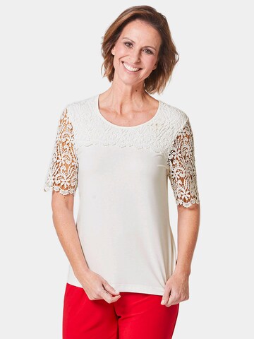Goldner Shirt in Weiß: Vorderseite